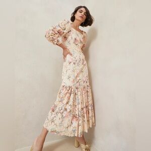 Loeffler Randall Honor Flared Floral Lace Gown Size 6